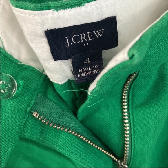 J. Crew Green Linen Blend Shorts - Picture 4 of 5